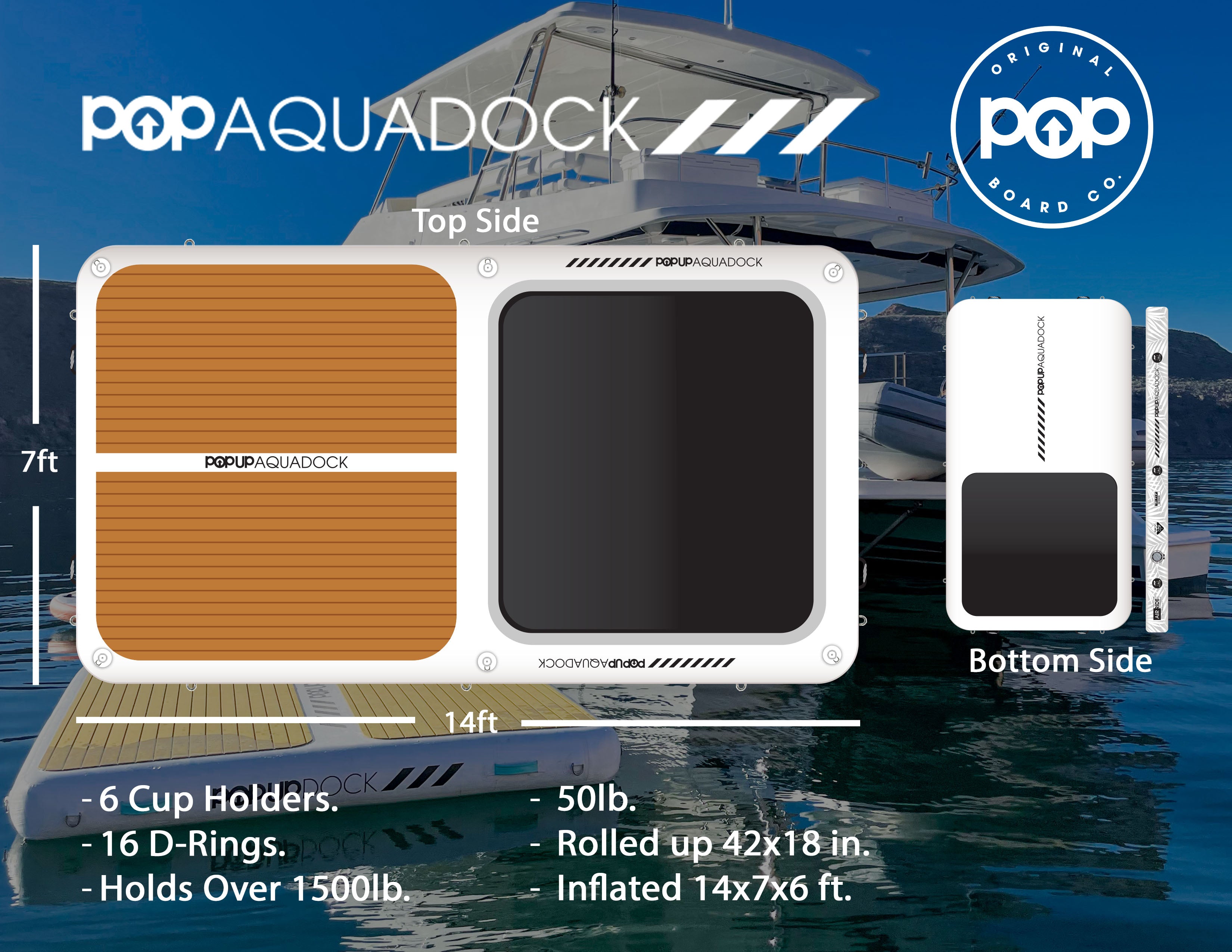 POPUP AQUADOCK 14' x 7' x 6"